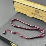 Şükrü Baba Premium Oymalı Sıkma Kehribar Tesbih