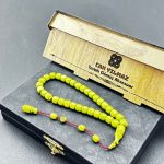 Usta İşi Damarlı Kanayan Baga (Yeşil) Tesbih